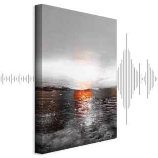 Obraz - Odbicie barw (1-częściowy) - zachód słońca w malowanej abstrakcji tła