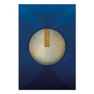 Obraz - W cieniu klasycznego błękitu (1-częściowy) - złote koło w abstrakcji