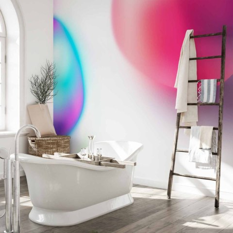 Fototapeta - Abstrakcja - kolorowe szkiełka - fioletowo niebieskie i różowe