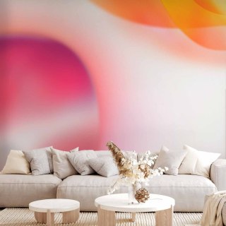 Fototapeta - Abstrakcja - różowa planeta najbliżej słońca na jasnym tle nieba