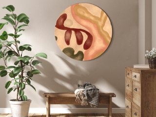 Obraz okrągły - Kolorowe kształty - przetarte figury w technice lime wash