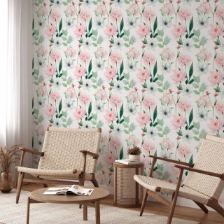 Tapeta - Piwonie na białym tle