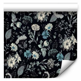 Tapeta - Pachnące kwiaty i zioła - błękitny