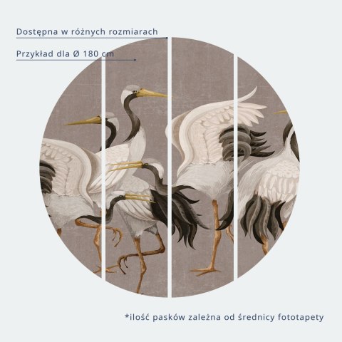 Fototapeta okrągła - Śródziemnomorski krajobraz - stary gobelin ze wzgórzem i jeziorem