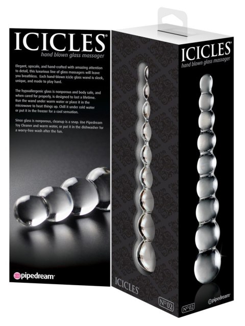 Icicles No. 2 Szklane dildo, kulki analne