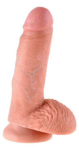 King Cock 7 Dildo z jądrami i przyssawką 19,4 cm