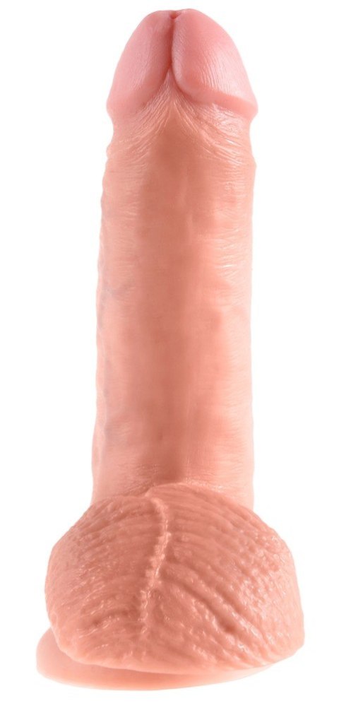 King Cock 7 Dildo z jądrami i przyssawką 19,4 cm