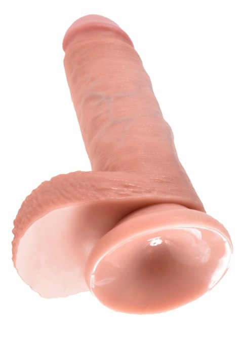 King Cock 7 Dildo z jądrami i przyssawką 19,4 cm