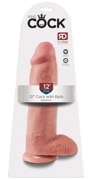 King Cock Dildo Penis z jądrami i przyssawką