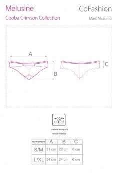 Majtki Melusine CF 90390 Cooba Crimson Collection rozmiar - L/XL