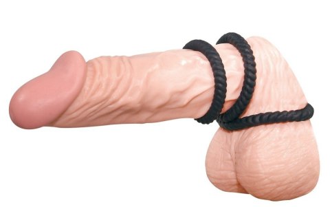 Silikonowe Pierścienie na penis czarne 3 szt.