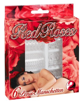 Zestaw nakładek na penis - Red Roses