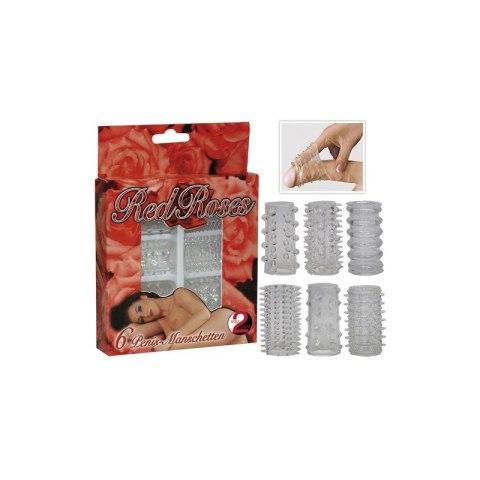 Zestaw nakładek na penis - Red Roses
