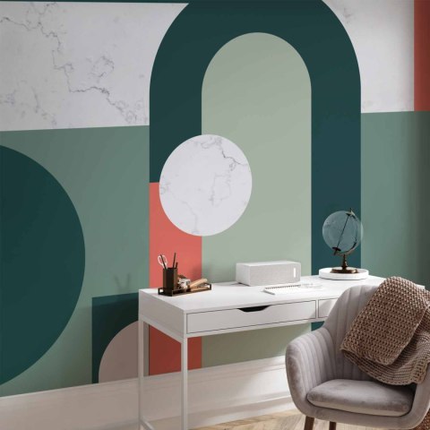 Fototapeta - Geometryczny wzór z motywem marmuru