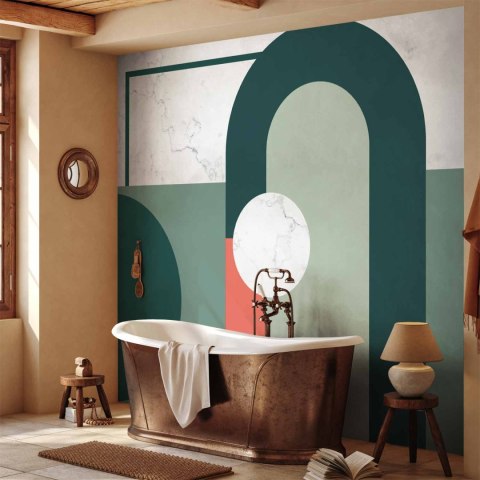 Fototapeta - Geometryczny wzór z motywem marmuru