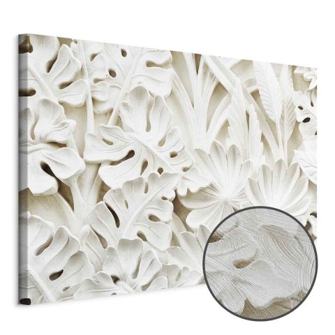 Obraz - Ceramiczne liście (1-częściowy) szeroki