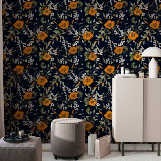 Tapeta - Pomarańczowy rozkwit