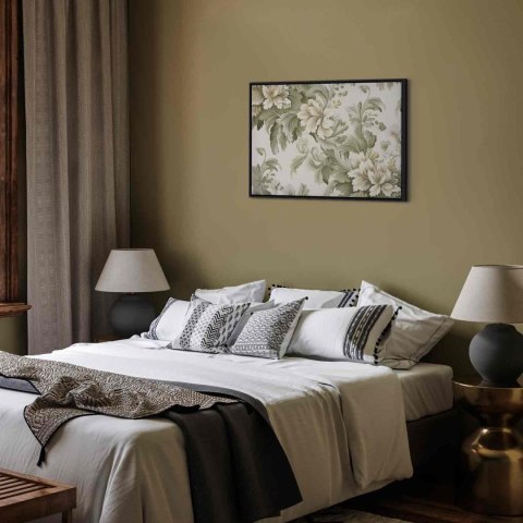 Obraz - Retro vintage kwiaty w delikatnych kolorach kremowych i zielonych