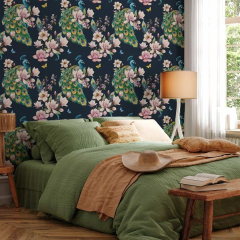 Tapeta - Magnolie i pawie