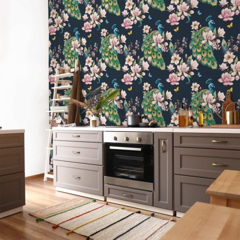 Tapeta - Magnolie i pawie