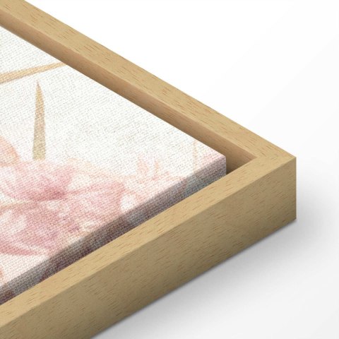 Obraz - Czapla brodząca w stawie - ilustracja w jasnej kolorystyce