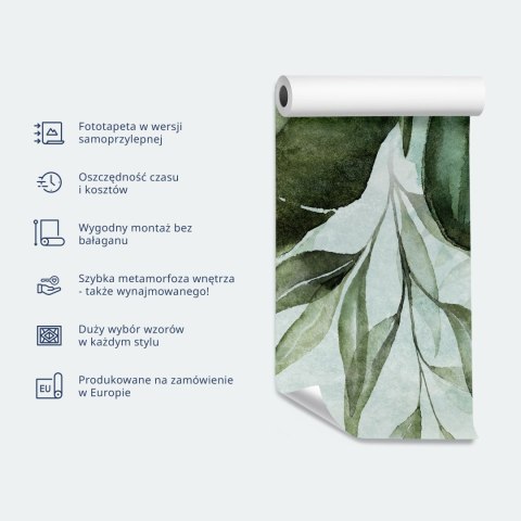 Fototapeta - Ptaki nad jeziorem - czaple malowane akwarelą w delikatnej, szaro-różowej kolorystyce