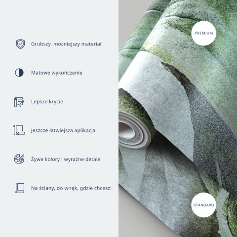 Fototapeta - Ptaki nad jeziorem - czaple malowane akwarelą w delikatnej, szaro-różowej kolorystyce