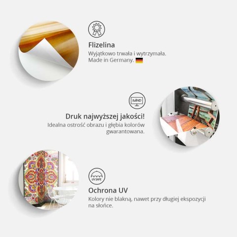 Parawan - Życie w oceanie - Podwodny świat ryb i roślinności w kolorystyce beżowej i granatowej w stylu retro