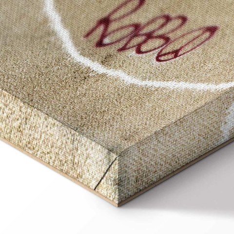 Obraz - Samolot Banksy (1-częściowy) - graffiti czerwone napisy na tle muralu