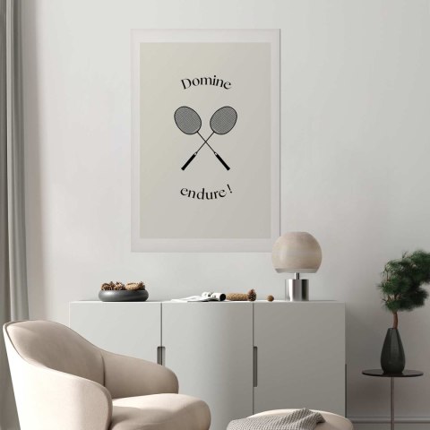 Plakat - Letnie igrzyska - rakiety do badmintona na białym tle