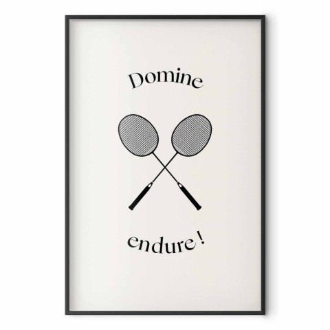 Plakat - Letnie igrzyska - rakiety do badmintona na białym tle