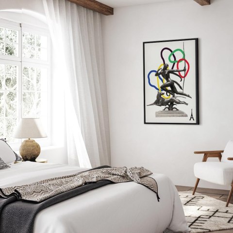 Obraz - Kobieta z psem - ilustracja