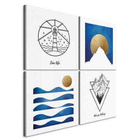 Obraz - Morze czy góry (4-częściowy)