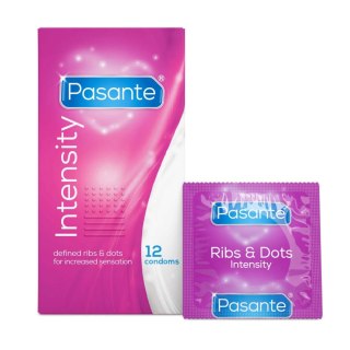 Pasante Ribs & Dots/Intensity Condoms 12 pcs