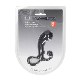Bulb with Loop Silicone Prostate Massager - S - Black