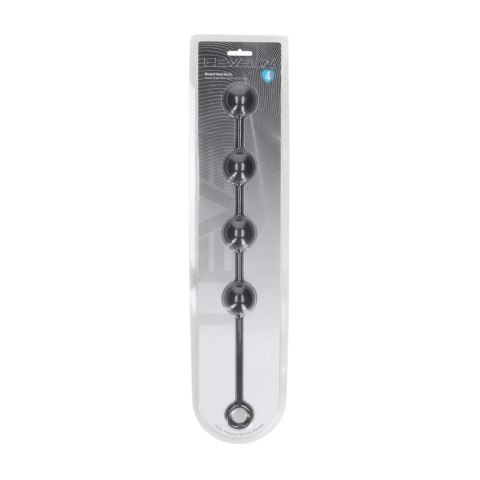 Round Silicone Anal Balls - L - 40mm - Black