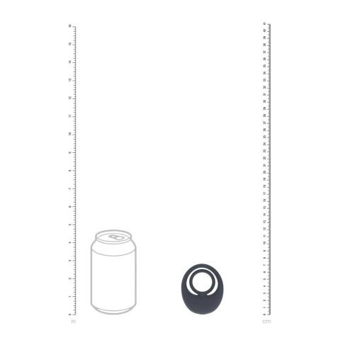 Vibrating Liquid Silicone Cock and Ball Ring - Black