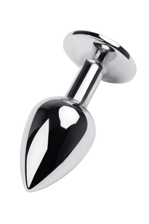 Metal by TOYFA, Anal rhinestone , metal, silver, with tourmaline crystal, 7 cm, O 2.8 cm, 50 g