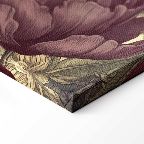 Obraz - Kolorowe tulipany na kremowym tle