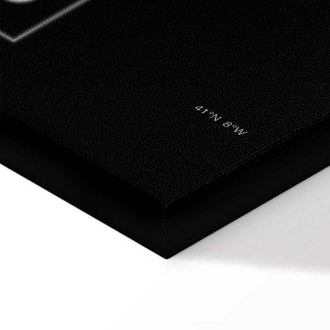 Obraz - Mapa w negatywie: Porto (1-częściowy) pionowy