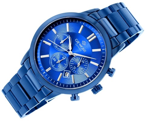 Zegarek Męski Giewont Chronograph Sapphire Niebieski GW8510-B4