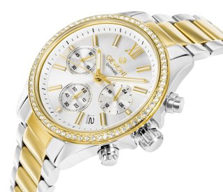 Zegarek Damski Giewont Sapphire Srebrno Złoty GW3670-B4