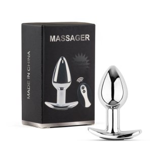 Metal Butt Plug M Vibrator USB - Remote Control