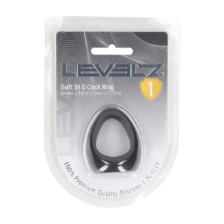Soft Tri O Silicone Cockring - Black