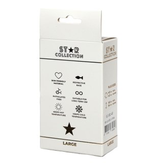 Star Collection - Pink Silicone Anal Plug L - Light Pink Stone