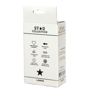 Star Collection - Pink Silicone Anal Plug L- Purple Stone