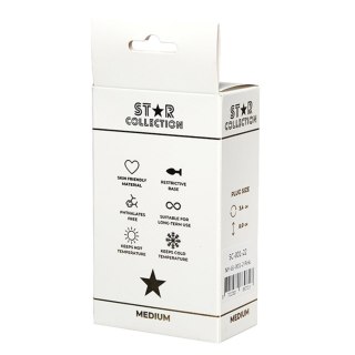 Star Collection - Pink Silicone Anal Plug M - Pink Stone