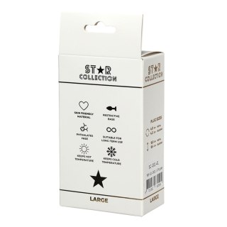 Star Collection - Purple Silicone Anal Plug L - Clear Stone