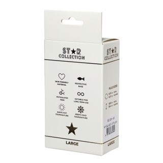 Star Collection - Purple Silicone Anal Plug L - Light Pink Stone