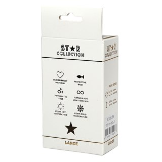 Star Collection - Silver Metal Anal Plug L - Purple Stone